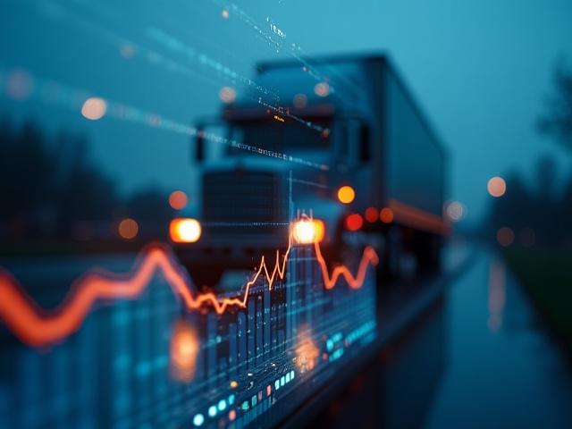 Logistics data and rate graphs showing 2026 trucking trends